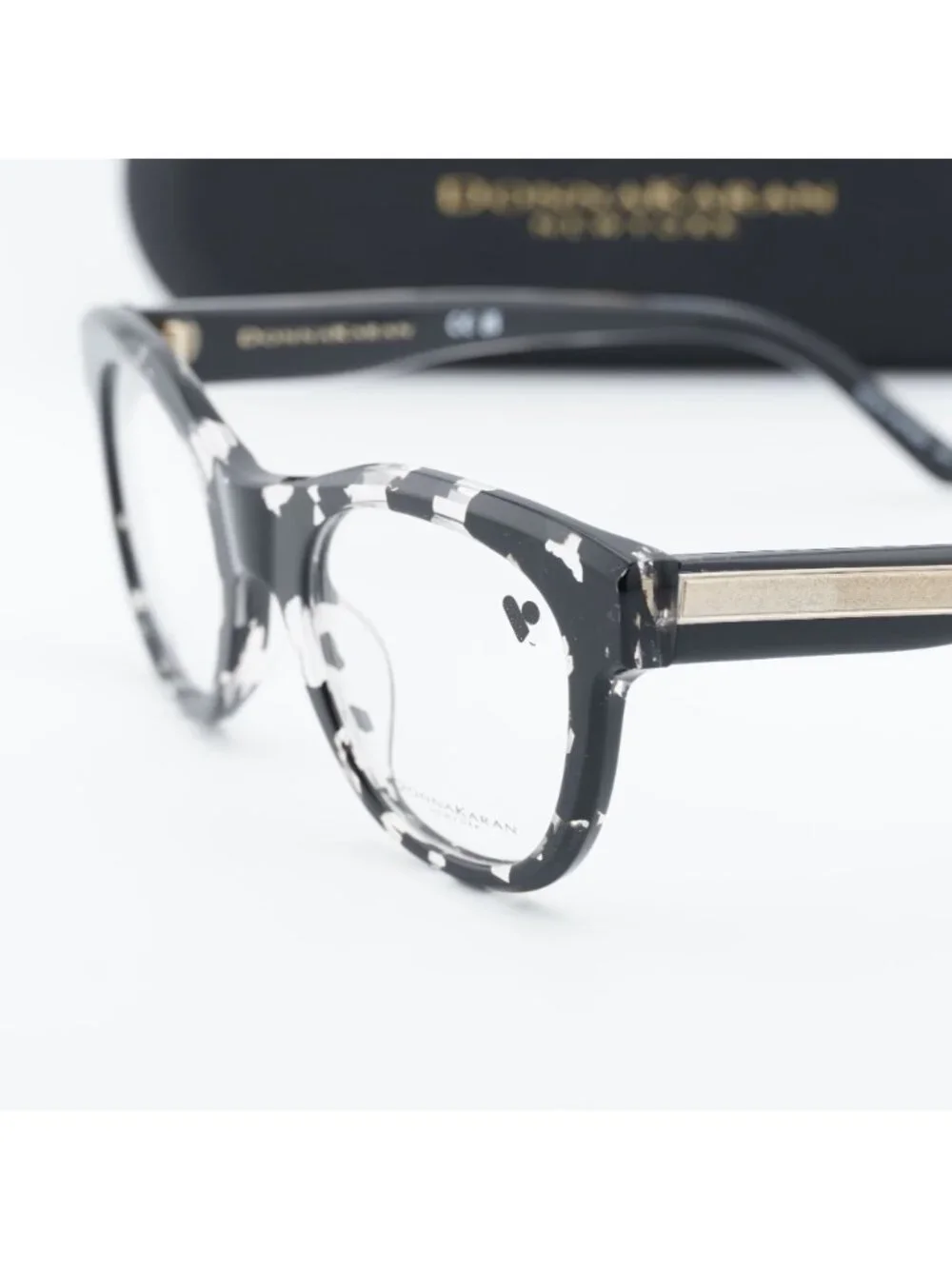 Donna Karan DO5018 010 Cat Eye Eyeglasses 49mm - Black Havana